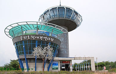 Songjiho Lake pipe network tower